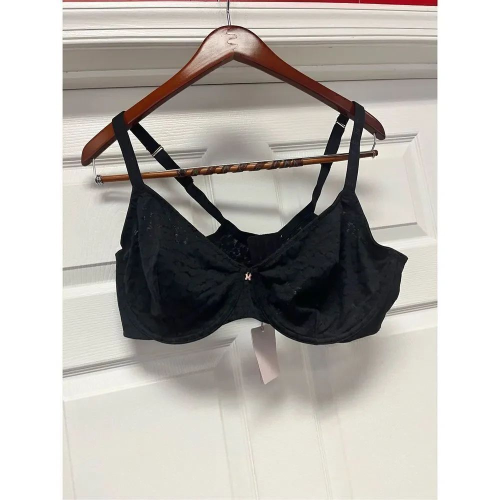 Savage X Fenty Black Underwire Full Coverage Bra sz 42DD